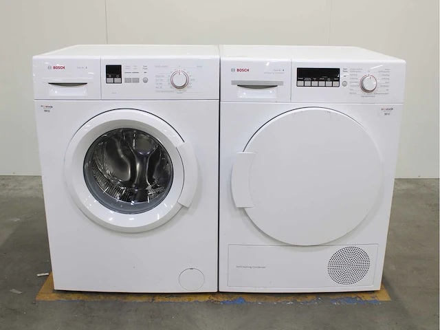 Bosch serie|2 wasmachine & bosch serie|4 selfcleaning condenser wasdroger - afbeelding 1 van  8