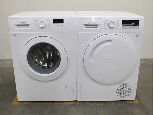 Bosch serie|2 wasmachine & bosch serie|4 selfcleaning condenser wasdroger - afbeelding 1 van  8