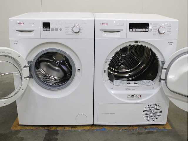 Bosch serie|2 wasmachine & bosch serie|4 selfcleaning condenser wasdroger - afbeelding 2 van  8
