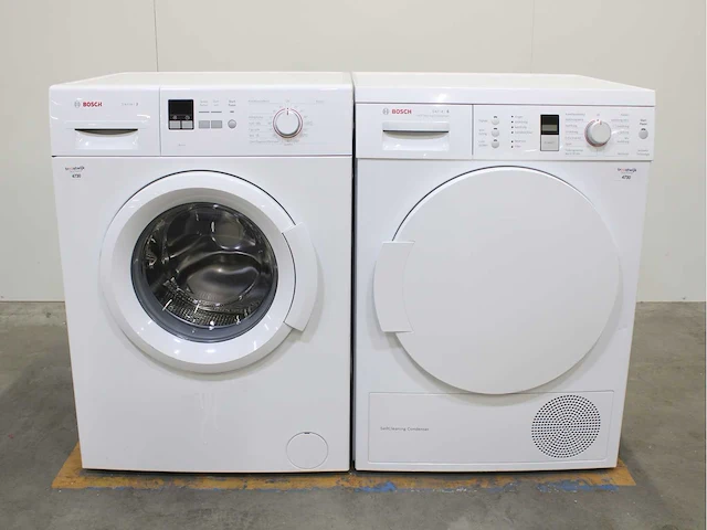 Bosch serie|2 wasmachine & bosch serie|6 selfcleaning condenser activeair technology wasdroger - afbeelding 1 van  8