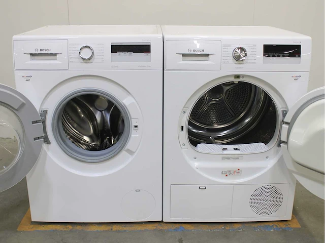 Bosch serie|4 aquastop ecosilence drive wasmachine & bosch serie|4 wasdroger - afbeelding 1 van  8