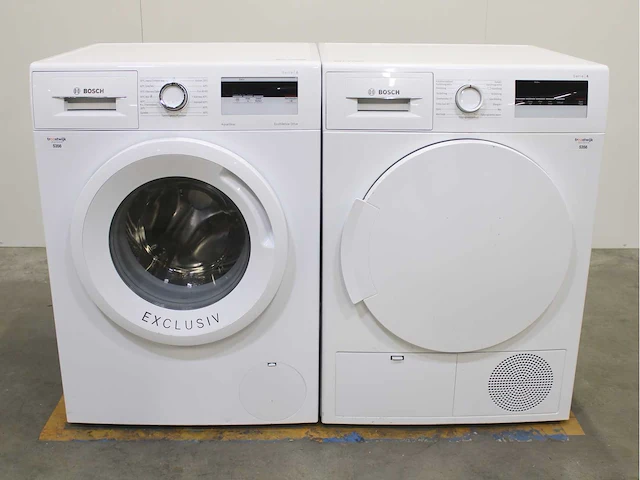Bosch serie|4 aquastop ecosilence drive wasmachine & bosch serie|4 wasdroger - afbeelding 1 van  8