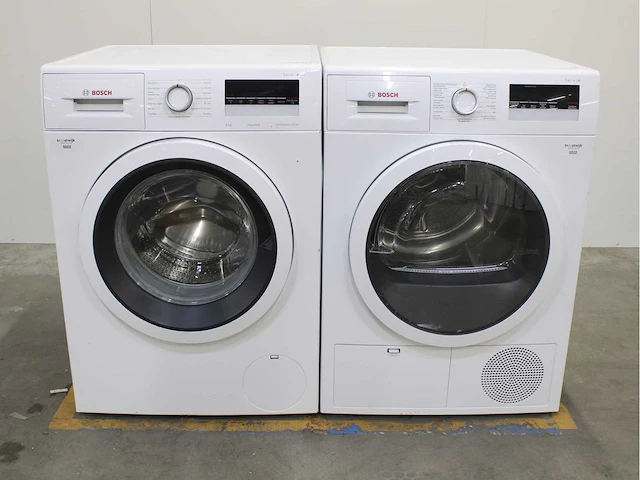 Bosch serie|4 aquastop ecosilence drive wasmachine & bosch serie|4 wasdroger - afbeelding 1 van  8