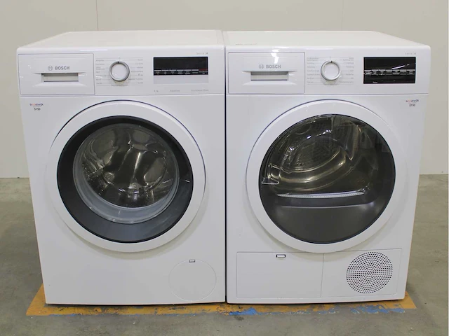 Bosch serie|4 aquastop ecosilence drive wasmachine & bosch serie|6 wasdroger - afbeelding 1 van  8