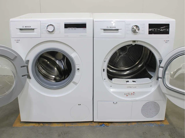 Bosch serie|4 aquastop ecosilence drive wasmachine & bosch serie|6 wasdroger - afbeelding 1 van  8
