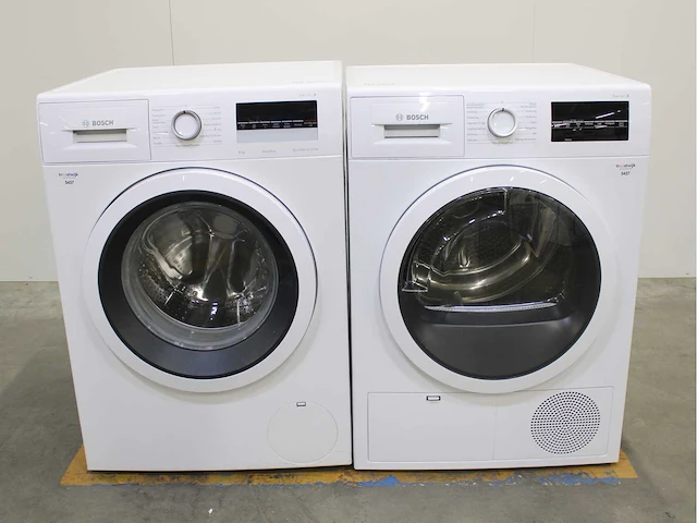 Bosch serie|4 aquastop ecosilence drive wasmachine & bosch serie|6 wasdroger - afbeelding 1 van  8
