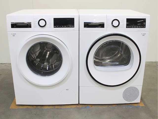 Bosch serie|4 aquastop wasmachine & bosch serie|6 selfcleaning condenser wasdroger - afbeelding 1 van  8