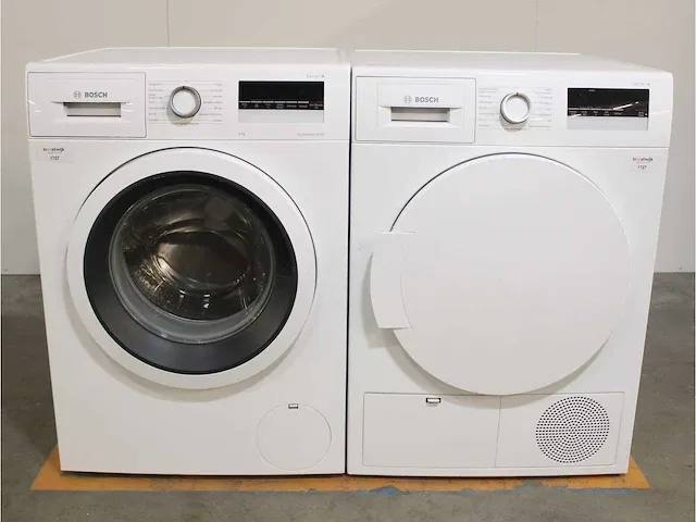 Bosch serie|4 ecosilence drive wasmachine & bosch serie|4 droger - afbeelding 1 van  8