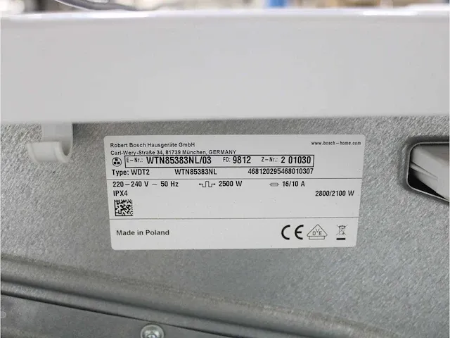 Bosch serie|4 ecosilence drive wasmachine & bosch serie|4 droger - afbeelding 8 van  8