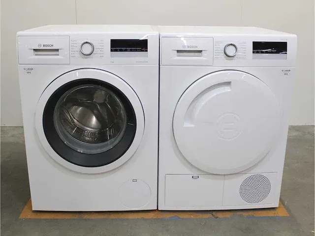 Bosch serie|4 ecosilence drive wasmachine & bosch serie|4 droger - afbeelding 1 van  8