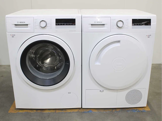 Bosch serie|4 ecosilence drive wasmachine & bosch serie|4 wasdroger - afbeelding 1 van  8