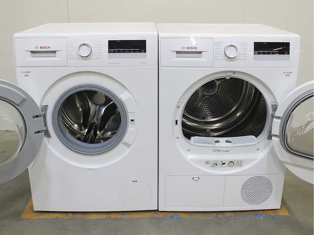 Bosch serie|4 ecosilence drive wasmachine & bosch serie|4 wasdroger - afbeelding 1 van  8