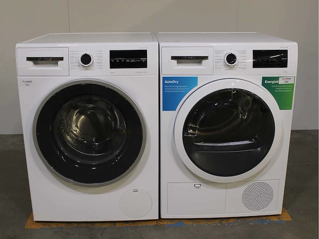 Bosch serie|4 ecosilence drive wasmachine & bosch serie|4 wasdroger - afbeelding 1 van  8