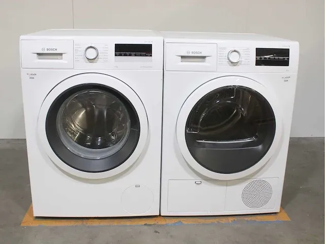 Bosch serie|4 ecosilence drive wasmachine & bosch serie|6 droger - afbeelding 1 van  8