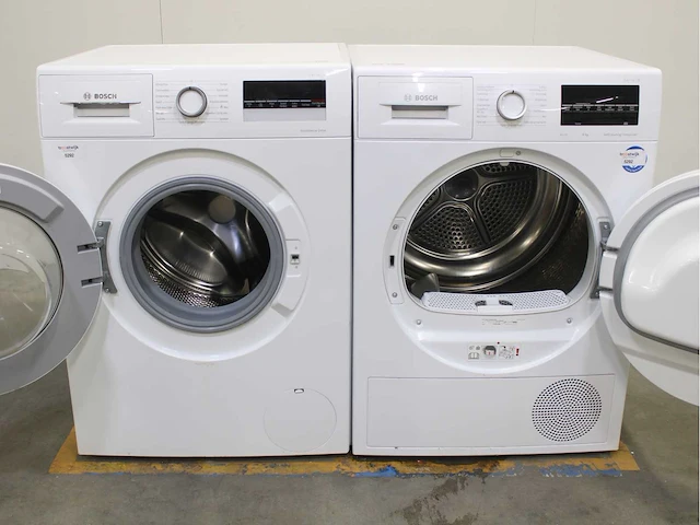 Bosch serie|4 ecosilence drive wasmachine & bosch serie|6 selfcleaning condenser wasdroger - afbeelding 2 van  8
