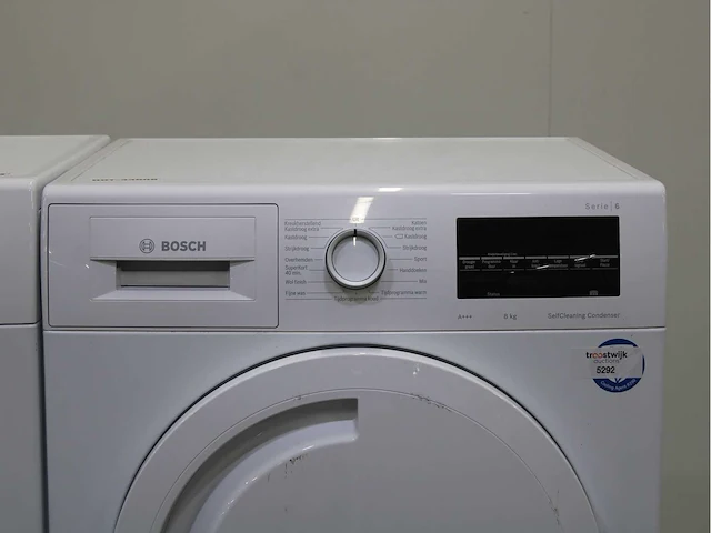 Bosch serie|4 ecosilence drive wasmachine & bosch serie|6 selfcleaning condenser wasdroger - afbeelding 6 van  8