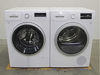 Bosch serie|4 ecosilence drive wasmachine & bosch serie|6 selfcleaning condenser wasdroger - afbeelding 1 van  8