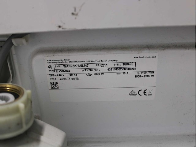 Bosch serie|4 ecosilence drive wasmachine & bosch serie|6 selfcleaning condenser wasdroger - afbeelding 5 van  8