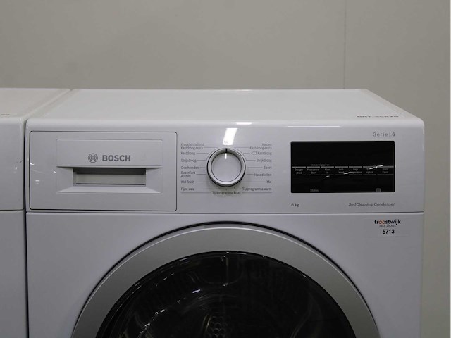 Bosch serie|4 ecosilence drive wasmachine & bosch serie|6 selfcleaning condenser wasdroger - afbeelding 6 van  8