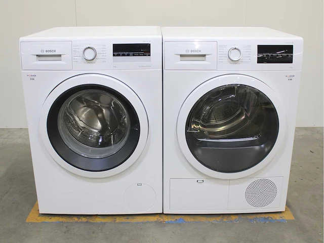 Bosch serie|4 ecosilence drive wasmachine & bosch serie|6 wasdroger - afbeelding 1 van  8