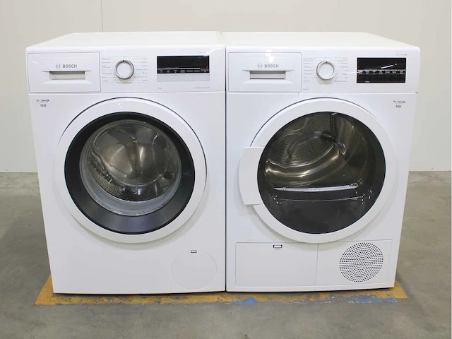 Bosch serie|4 ecosilence drive wasmachine & bosch serie|6 wasdroger - afbeelding 1 van  8