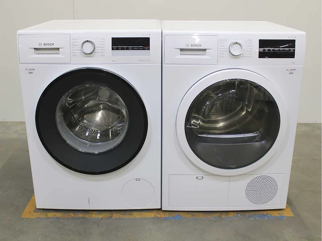 Bosch serie|4 ecosilence drive wasmachine & bosch serie|6 wasdroger - afbeelding 1 van  8