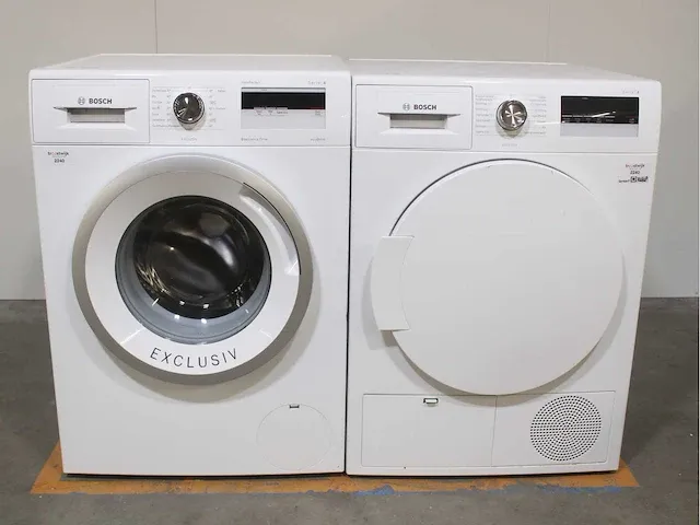 Bosch serie|4 varioperfect ecosilence drive exclusiv wasmachine & bosch serie|4 exclusiv droger - afbeelding 1 van  8
