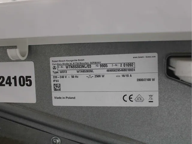 Bosch serie|4 varioperfect ecosilence drive exclusiv wasmachine & bosch serie|4 exclusiv droger - afbeelding 8 van  8