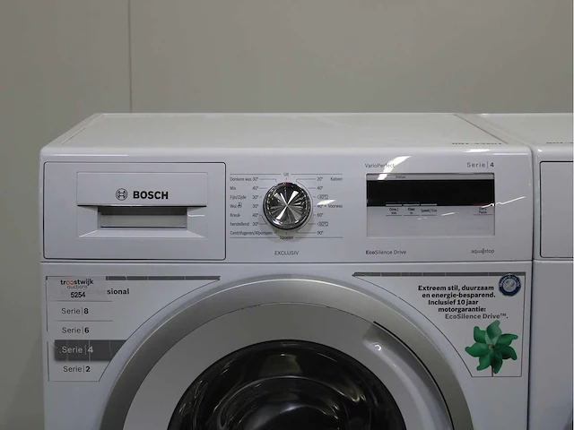 Bosch serie|4 varioperfect ecosilence drive exclusiv wasmachine & bosch serie|4 exclusiv wasdroger - afbeelding 3 van  8