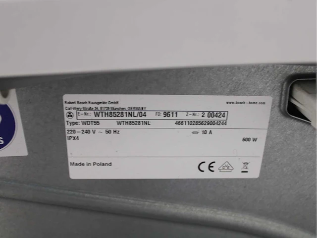 Bosch serie|4 varioperfect ecosilence drive exclusiv wasmachine & bosch serie|4 exclusiv wasdroger - afbeelding 8 van  8