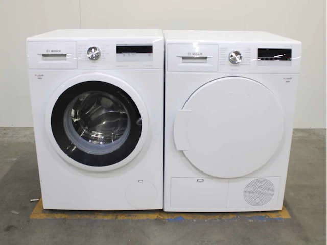Bosch serie|4 varioperfect ecosilence drive exclusiv wasmachine & bosch serie|4 exclusiv wasdroger - afbeelding 1 van  8