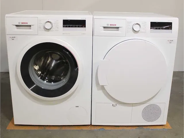 Bosch serie|4 varioperfect ecosilence drive wasmachine & bosch serie|4 droger - afbeelding 1 van  8