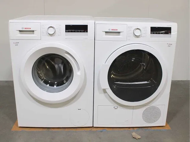 Bosch serie|4 varioperfect ecosilence drive wasmachine & bosch serie|4 droger - afbeelding 1 van  8