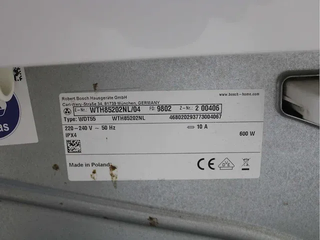 Bosch serie|4 varioperfect ecosilence drive wasmachine & bosch serie|4 droger - afbeelding 8 van  8