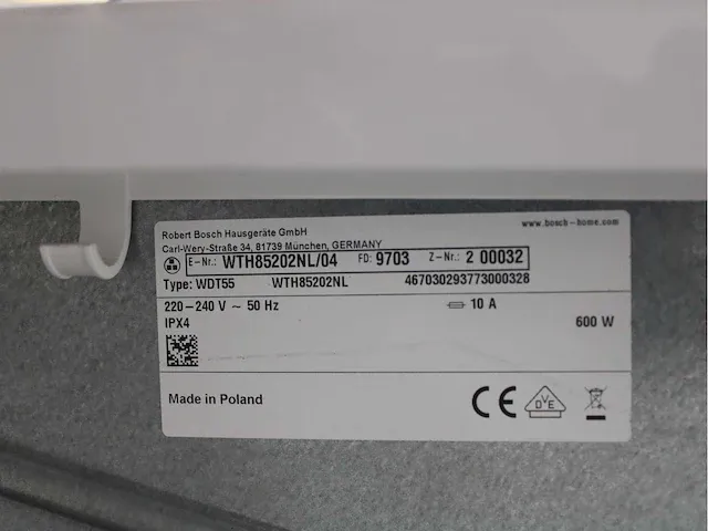 Bosch serie|4 varioperfect ecosilence drive wasmachine & bosch serie|4 droger - afbeelding 8 van  8