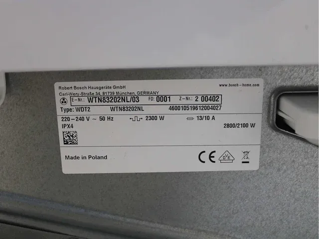 Bosch serie|4 varioperfect ecosilence drive wasmachine & bosch serie|4 droger - afbeelding 8 van  8