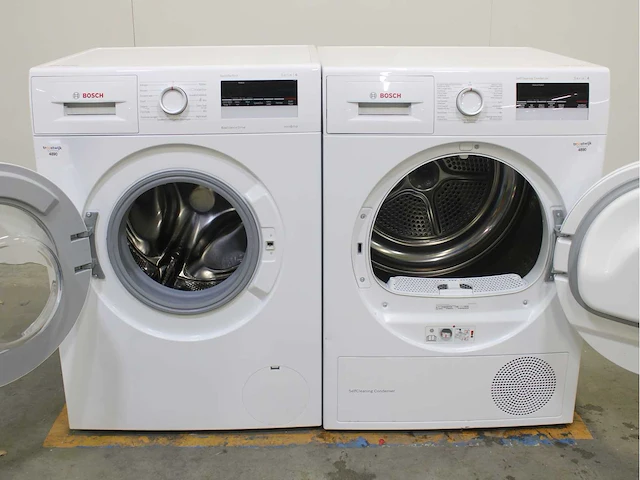 Bosch serie|4 varioperfect ecosilence drive wasmachine & bosch serie|4 selfcleaning condenser wasdroger - afbeelding 2 van  8