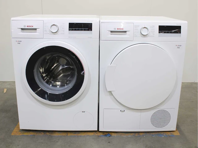 Bosch serie|4 varioperfect ecosilence drive wasmachine & bosch serie|4 wasdroger - afbeelding 1 van  8