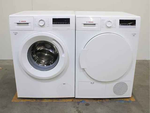 Bosch serie|4 varioperfect ecosilence drive wasmachine & bosch serie|4 wasdroger - afbeelding 1 van  7
