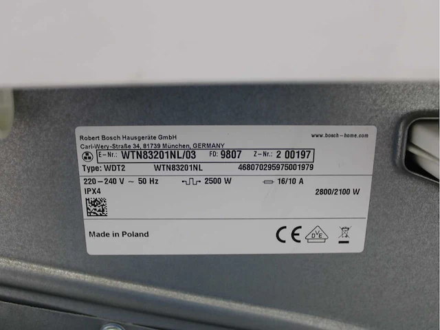 Bosch serie|4 varioperfect ecosilence drive wasmachine & bosch serie|4 wasdroger - afbeelding 7 van  7