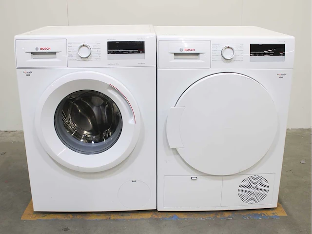 Bosch serie|4 varioperfect ecosilence drive wasmachine & bosch serie|4 wasdroger - afbeelding 1 van  8