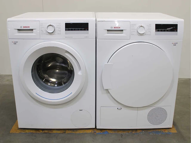 Bosch serie|4 varioperfect ecosilence drive wasmachine & bosch serie|4 wasdroger - afbeelding 1 van  8