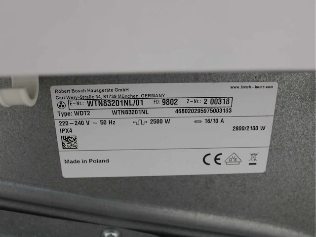 Bosch serie|4 varioperfect ecosilence drive wasmachine & bosch serie|4 wasdroger - afbeelding 8 van  8