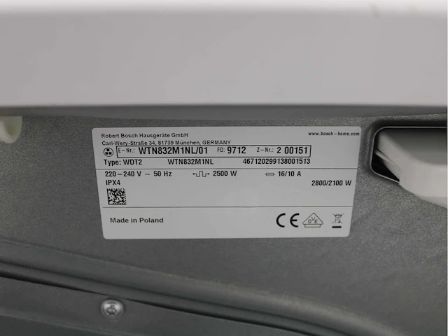 Bosch serie|4 varioperfect ecosilence drive wasmachine & bosch serie|4 wasdroger - afbeelding 8 van  8