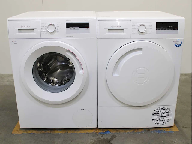 Bosch serie|4 varioperfect ecosilence drive wasmachine & bosch serie|4 wasdroger - afbeelding 1 van  8