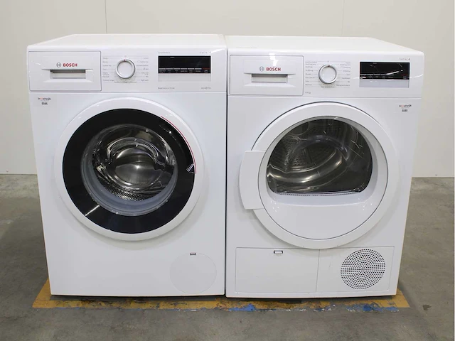 Bosch serie|4 varioperfect ecosilence drive wasmachine & bosch serie|4 wasdroger - afbeelding 1 van  8