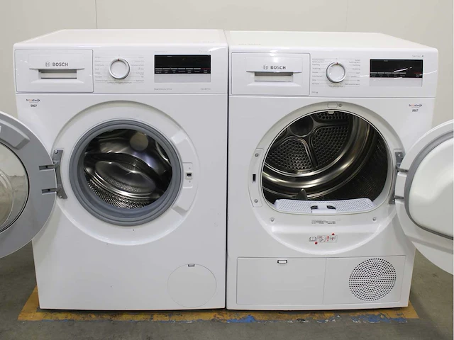 Bosch serie|4 varioperfect ecosilence drive wasmachine & bosch serie|4 wasdroger - afbeelding 2 van  8