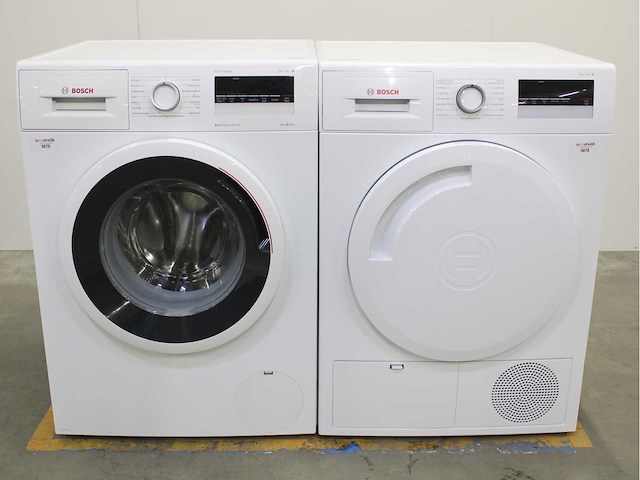 Bosch serie|4 varioperfect ecosilence drive wasmachine & bosch serie|4 wasdroger - afbeelding 1 van  8