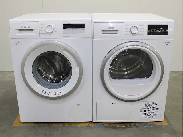 Bosch serie|4 varioperfect ecosilence drive wasmachine & bosch serie|6 wasdroger - afbeelding 1 van  8