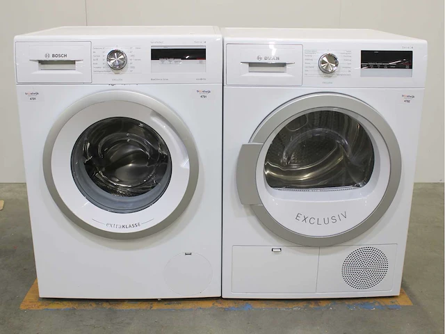 Bosch serie|4 varioperfect exclusiv wasmachine & bosch serie|4 exclusiv wasdroger - afbeelding 1 van  7
